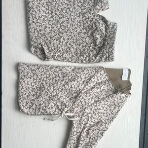 Jamie Kay Floral 1YR Matching Set - tan green SADIE